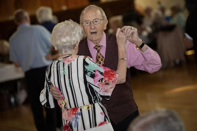Enjoying the dancing at the Mayor's Tea Party in the Guildhall.