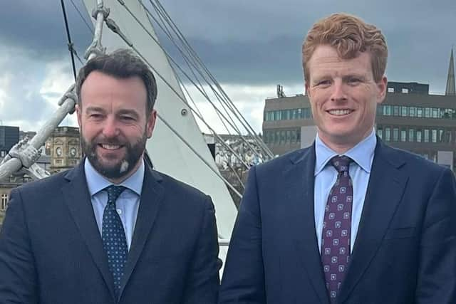 Colum Eastwood with Joe Kennedy on Friday.