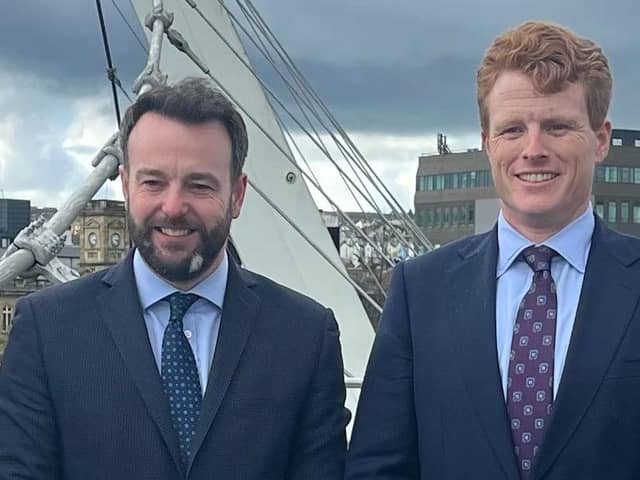 Colum Eastwood with Joe Kennedy on Friday.