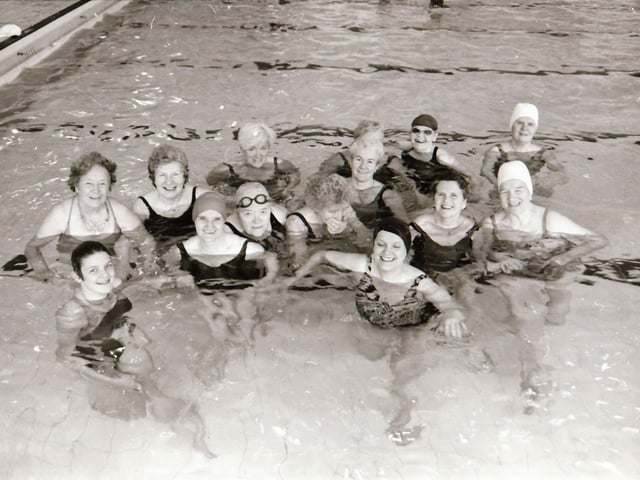 The 1995 senior citizens swimming club in the Complex.
