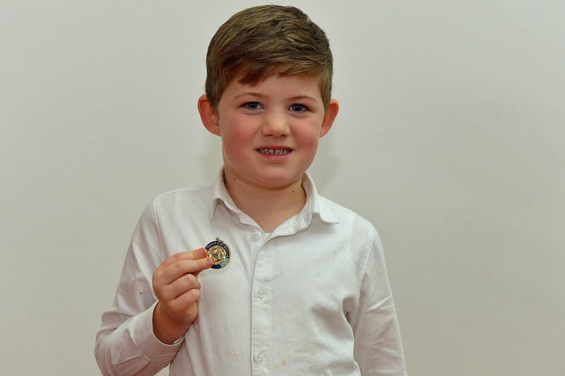 Lorcan Clarke was placed first for P3 Boys Verse at the Feis Dhoire Cholmcille on Thursday at the Millennium Forum. Photo: George Sweeney.  DER2315GS – 174