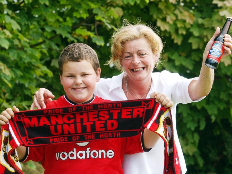 Bernie McGibney, from Coolnasillagh, Moville, and her son Matthew, celebrate winning a trip to see Manchester United play Juventus and Barcelona in New York and Philadelphia.