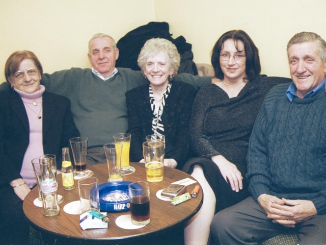 Lily McDaid, Joe Gallagher, Mary Gallagher, Yvonne Gallagher and Jim Gallagher pictured at the PO Club.