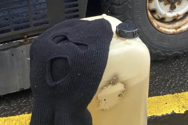Items seized by police in Derry on Easter Monday.