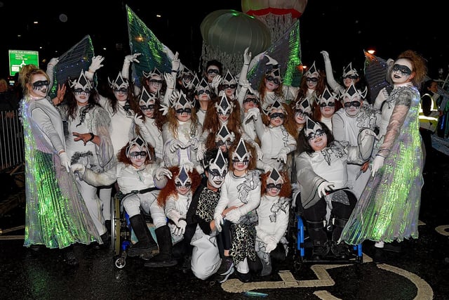 Fireworks took part in the Derry Halloween carnival parade, through the city centre, on Monday evening. Photo: George Sweeney.  DER2244GS – 075