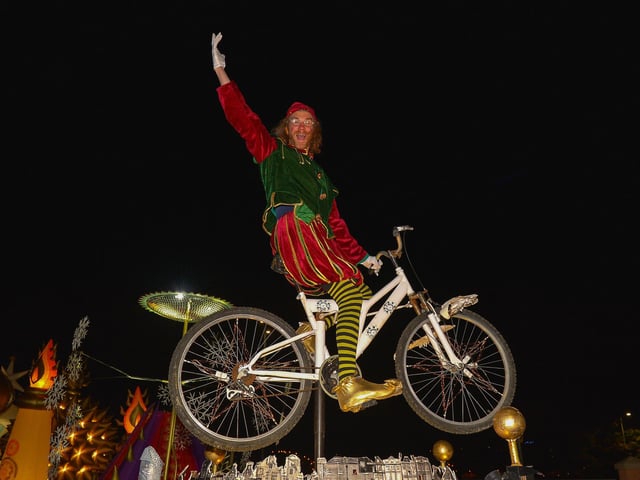 One of the colourful characters who participated in the Derry Christmas Lights parade in 2021. Photo: George Sweeney. DER2147GS – 007