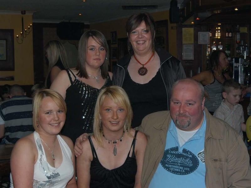 Elaine out to the pub with family and friends to celebrate her birthday.