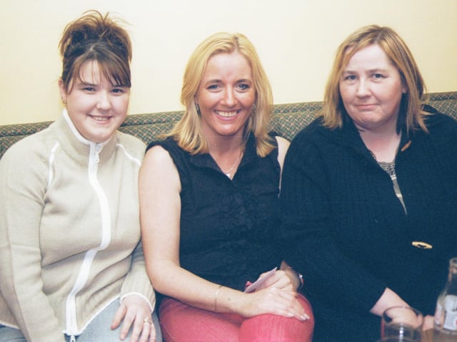 Denise McDaid, Margaret Wilson and Siobhan Gallagher pictured at the party in the PO Club.