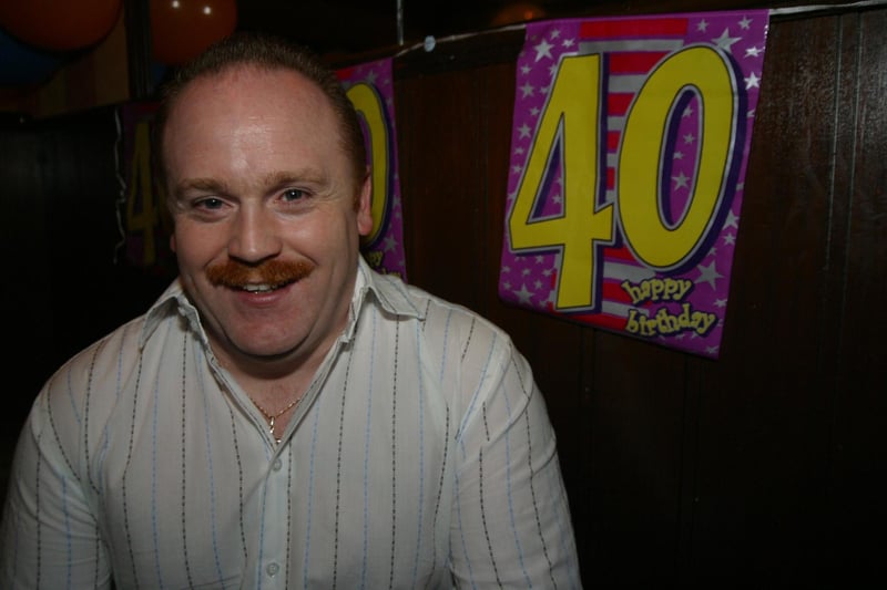 Paul Harkin checks out his age at the Phoneix :Derry parties from November 2003