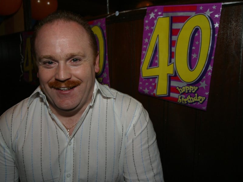Paul Harkin checks out his age at the Phoneix :Derry parties from November 2003