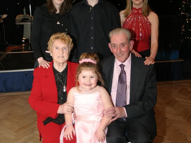 Mr and Mrs Greene celebrating their Golden Wedding anniversary in 2004.