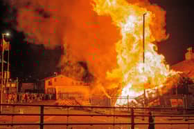 A previous bonfire in the Bogside.  DER2033GS - 049