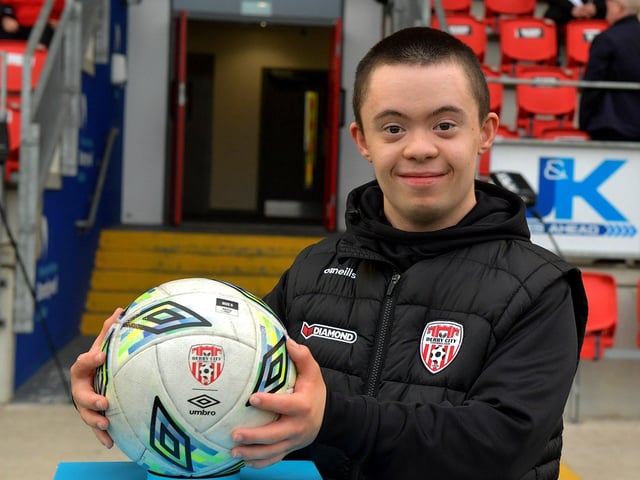 Oxford Bulls’ Adam Morrison was at the Derry City game against UCD on Friday evening last. Photo: George Sweeney.  DER2320GS – 129