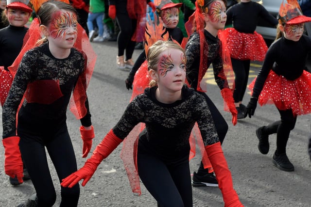 Participants in Derry’s St Patrick’s Day parade on Friday afternoon. Photo: George Sweeney. DER2311GS – 66