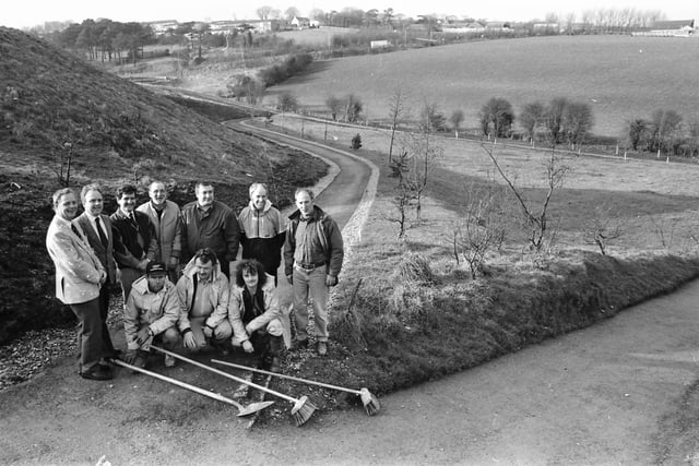 A group pictured at the new nature path in the Glen.
