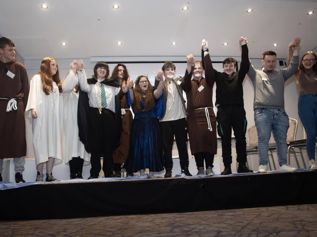 Some of the young people get a standing ovation after their performance during the Churches Trust conference on Thursday last.
