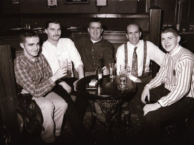 Customers at The Ritz Bar and Duke's Bar back in 1996.