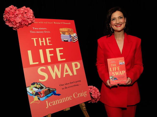Jeananne Craig, author at the launch of her first novel, published by Hachette Books Ireland, “The Life Swap”. (Photo - Tom Heaney, nwpresspics)