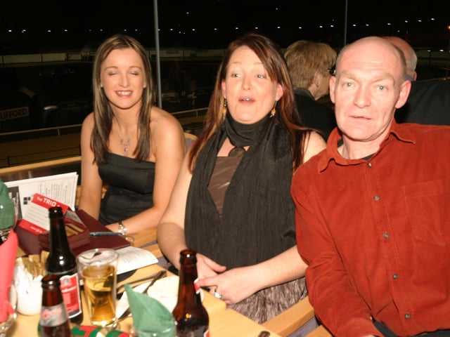 Pictured from left - Sharon O' Loughlin , Donna Gallagher , Anthony Bryson. : Parties in December 2005.