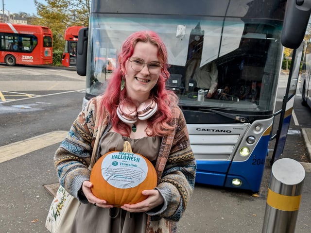 Translink Hallowe'en pumpkin surprise delights bus and rail passengers