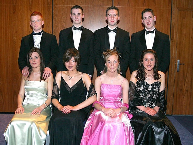 From left (seated), Michelle Martin, Lauren Hill, Sarah Mercer and Rachel Brown. Back row, Ryan Power , James Bradley, Nathen Primrose and Brian Rhodes. (0402T18).
