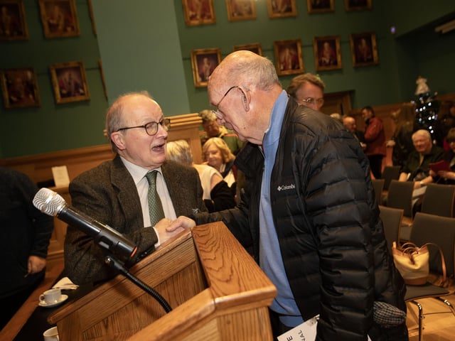 Martin Cowley and Colm McCarroll in conversation at Thursday's book launch.