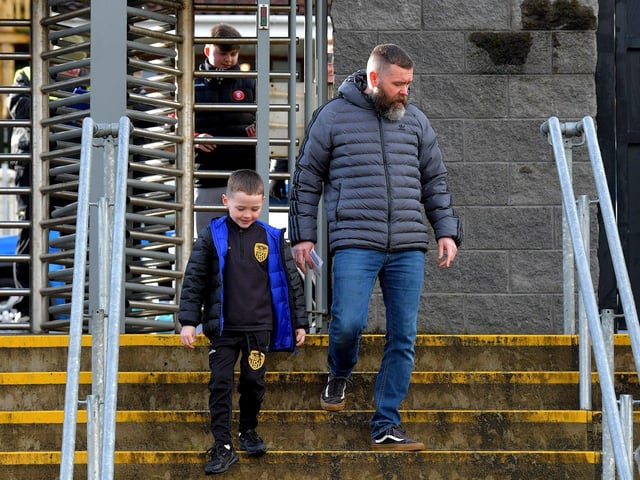 Fans arrive early at the Brandywell , on Monday evening, for the top two clash between Derry City and Bohemian. Photo: George Sweeney. DER2315GS – 102