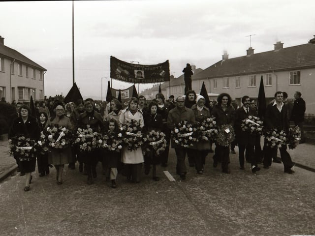 Bloody Sunday commemorative ceremonies and march back in January 1976.