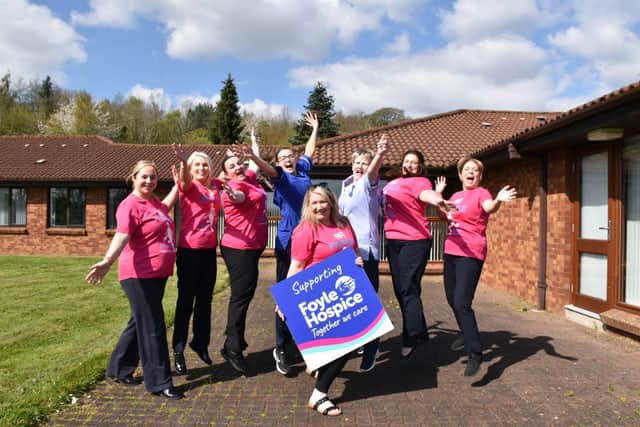 Foyle Hospice staff looking forward to taking part in the Female Walk.