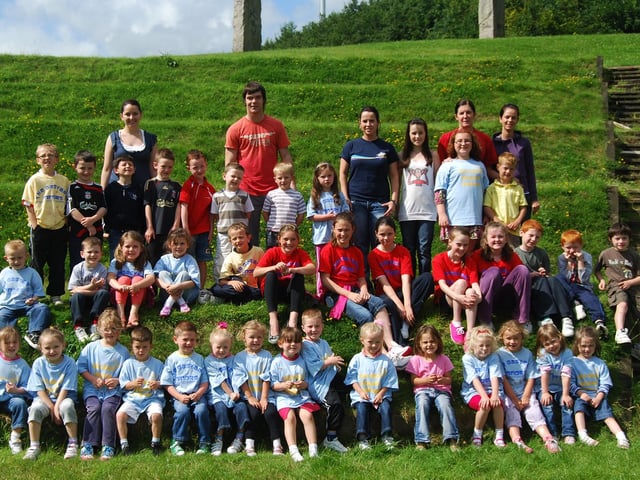 FUN IN THE SUN - The children and leaders of the Gasyard Summer Scheme in 2007. (SS220701)