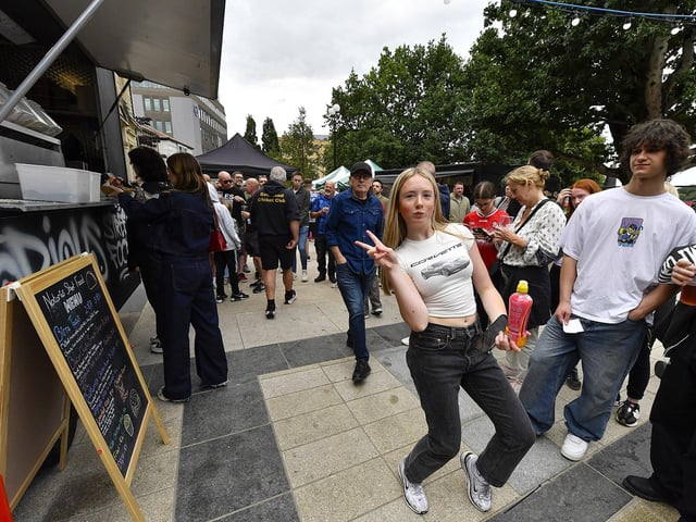 People at the LegenDerry Street Food Festival held at Guildhall Street and Harbour Square over the weekend.Photo: George Sweeney