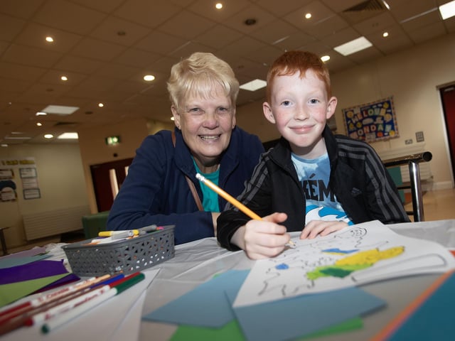 Me and Nana having fun during the Feile '25s Party in the Park (Big Bog BBQ) in Pilot's Row on Saturday. (Photos: Jim McCafferty Photography) : .