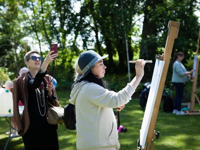 Painting in the Park with The Exchange Inishowen and Artlink, Fort Dunree. Picture: Gerry Morgan
