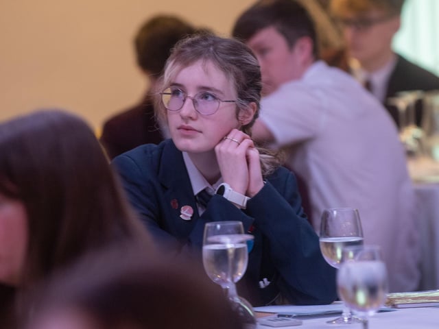 Students at Derry City and Strabane District Council’s Good Relations Team Let’s Talk event. Picture Martin McKeown.