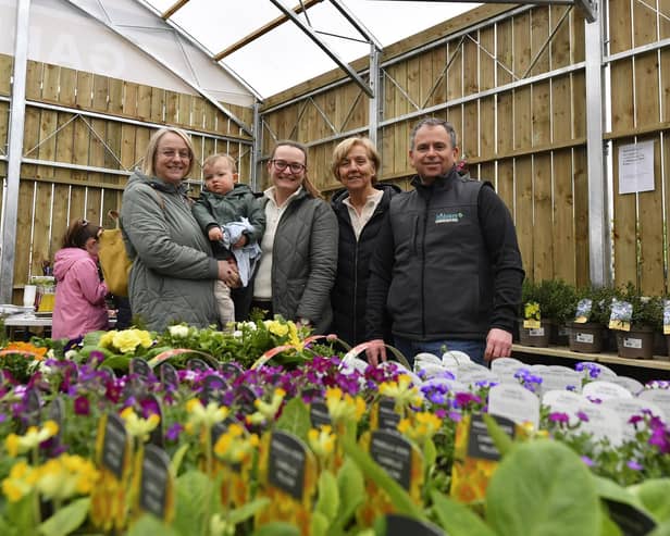 Members of the Hegarty family Sinead, Jack, Aoife, Anne and Declan (Garden Centre Manager) pictured at the newly opened Inishowen Co-op Garden Centre in Buncrana. Photo: George Sweeney