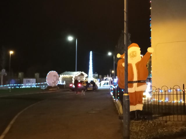 Santa at the entrance.