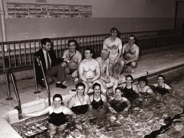 Swimmers at the City Baths.