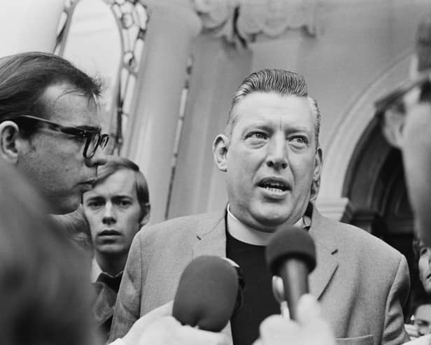 Ian Paisley interviewed by the press in 1969. (Photo by Harry Dempster/Daily Express/Hulton Archive/Getty Images)
