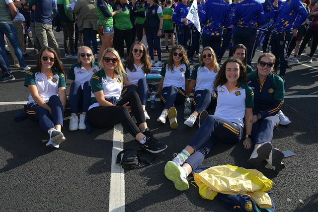 Enjoying the sunshine ahead of the FRS Recruitment GAA World Games opening parade in Derry on Monday evening.  Photo: George Sweeney. DER2330GS -