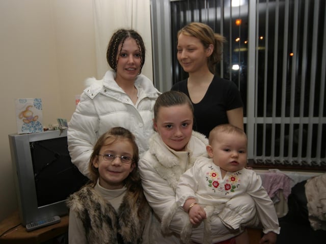 Leanne Sweeney, Michaela Coyle, Aisling Sweeney, Karen Campbell and birthday girl Nicole Coyle. 0012/JML