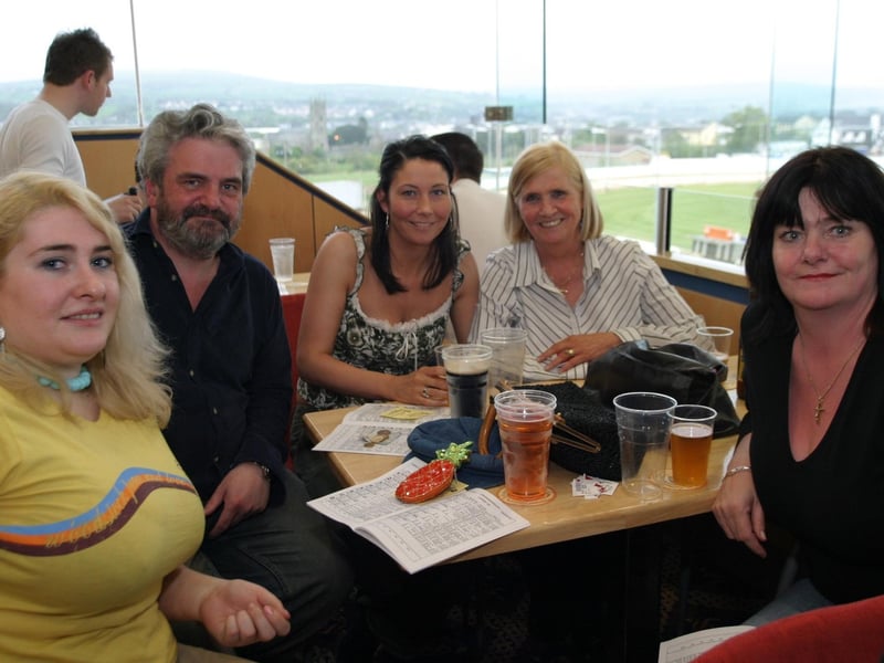 Punters enjoying a night out at the Lifford dog track in May 2004.
