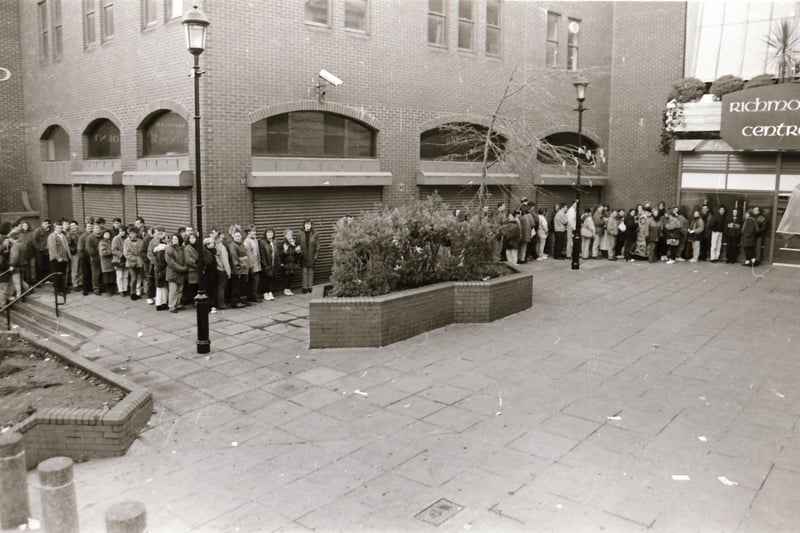 Queuing for Garth Brooks tickets at the Richmond Centre, autumn 1993.