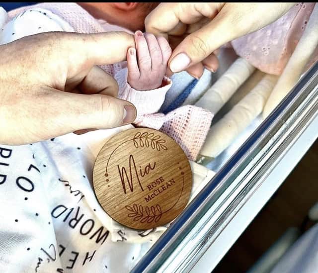 BABY NEWS . . . James and Erin McClean announce the birth of their new baby daughter.