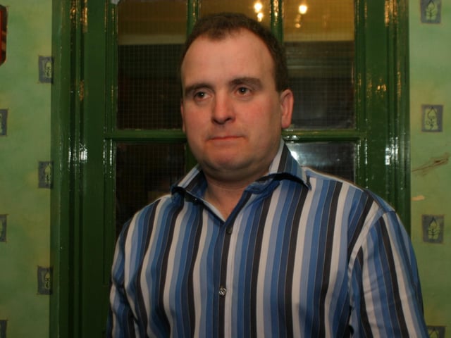 Party celebrations back in 2004: John Peoples.