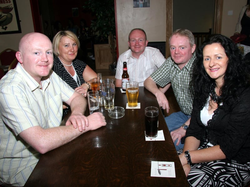 Sean, Martina, Gary and Seamus enjoy the birthday celebrations with Kim 0648JML : Parties and celebrations June 2006: Kim Boyle.
