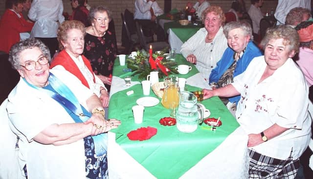 Senior citizens' Christmas party at Pilot's Row back in the year 2000.