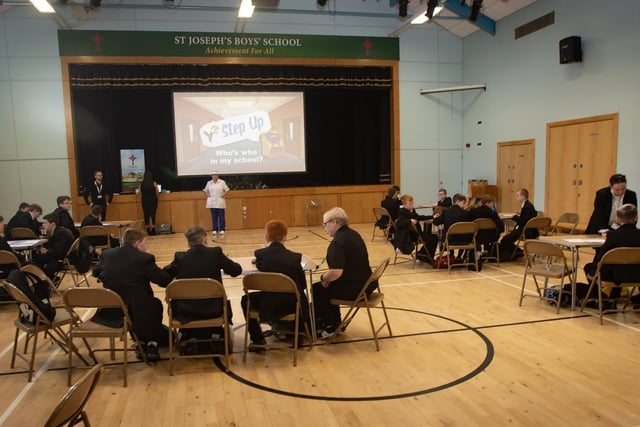St. Joseph's Boys School Year 8 students taking part in Tuesday's Young Enterprise Workshop in the school.