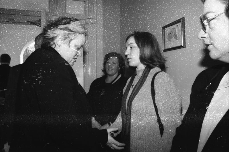 Mo Mowlam at St. Columb's Park House.