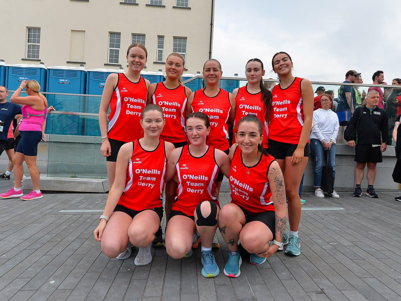 Girls from the O’Neill’s Team Derry. Photo: George Sweeney