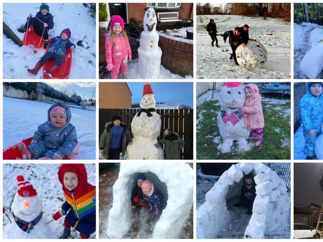 Derry Journal Readers' pictures during the recent snowfall.